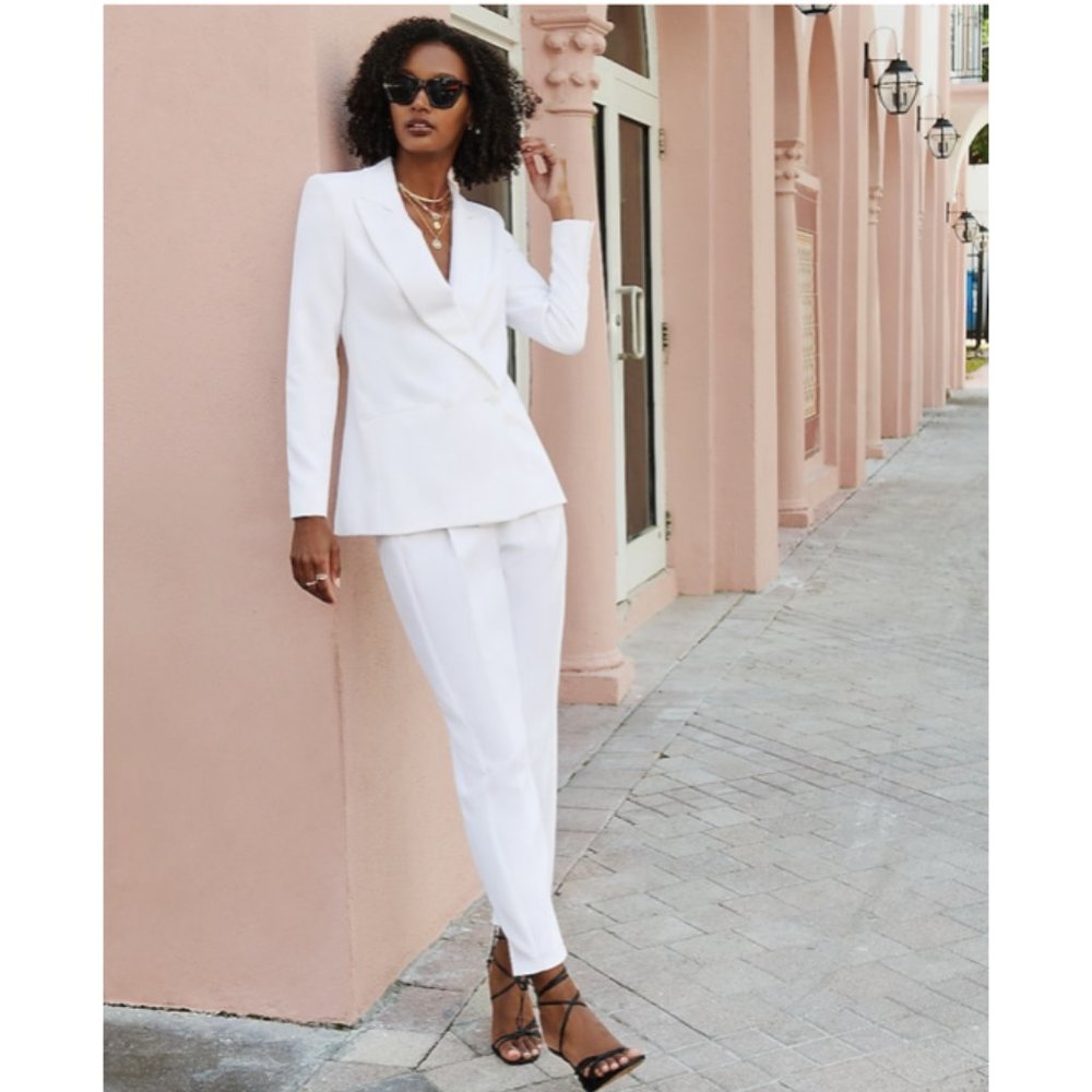 Peak Lapel Double-Breasted Blazer